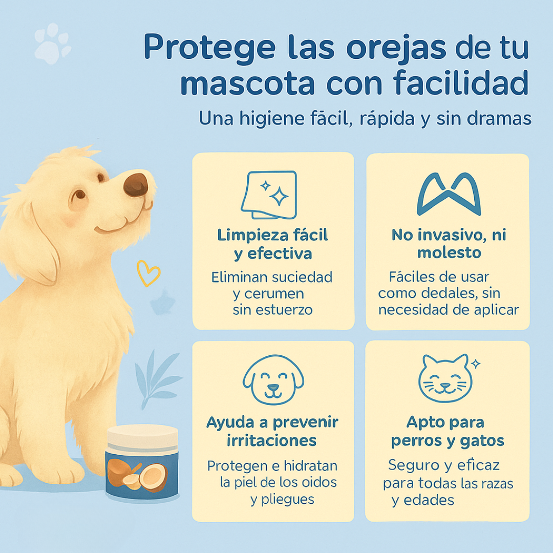 Toallitas de Oidos para Mascotas