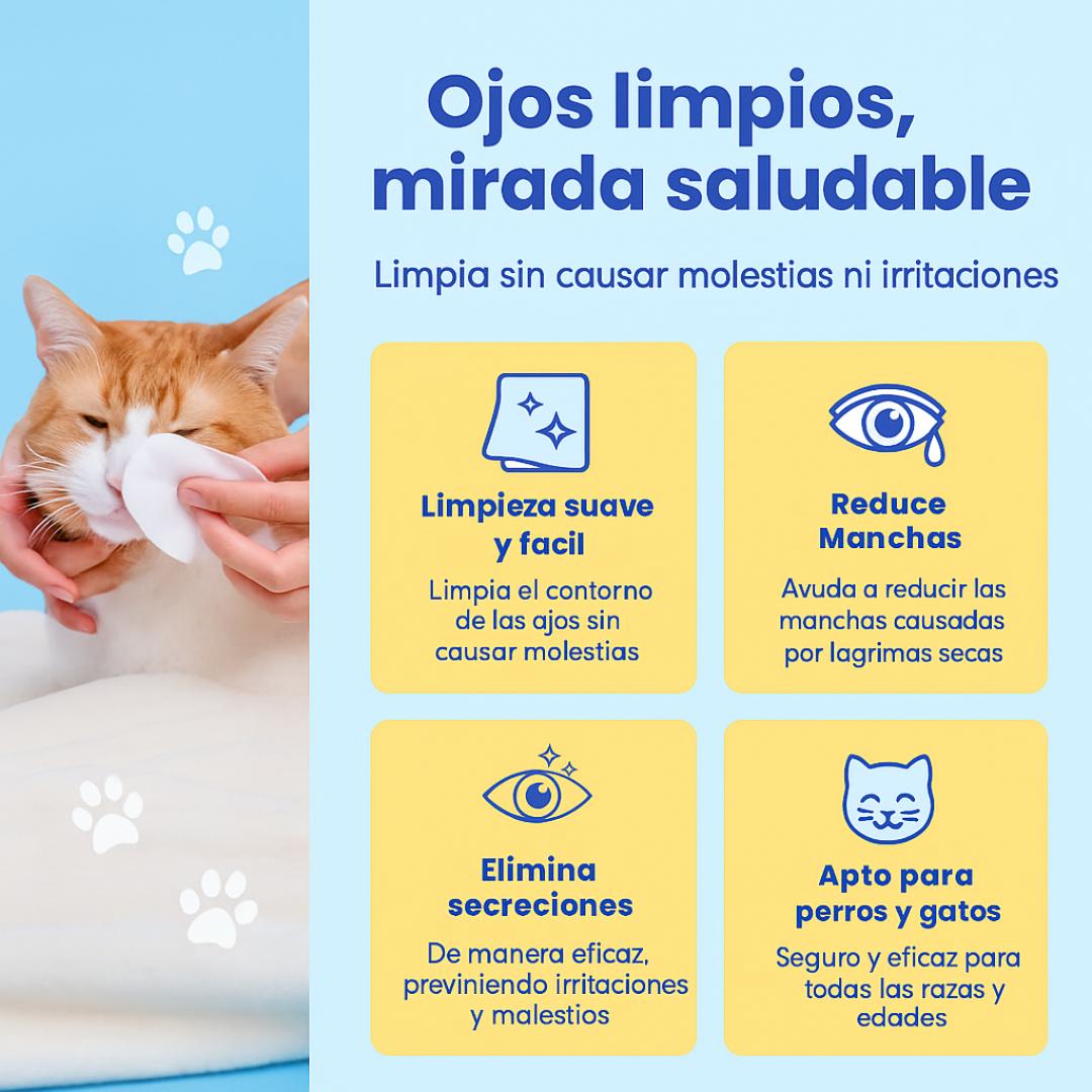 Toallitas de Ojos para Mascotas