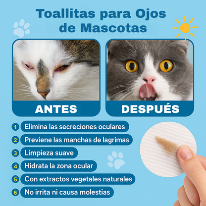 Toallitas de Ojos para Mascotas